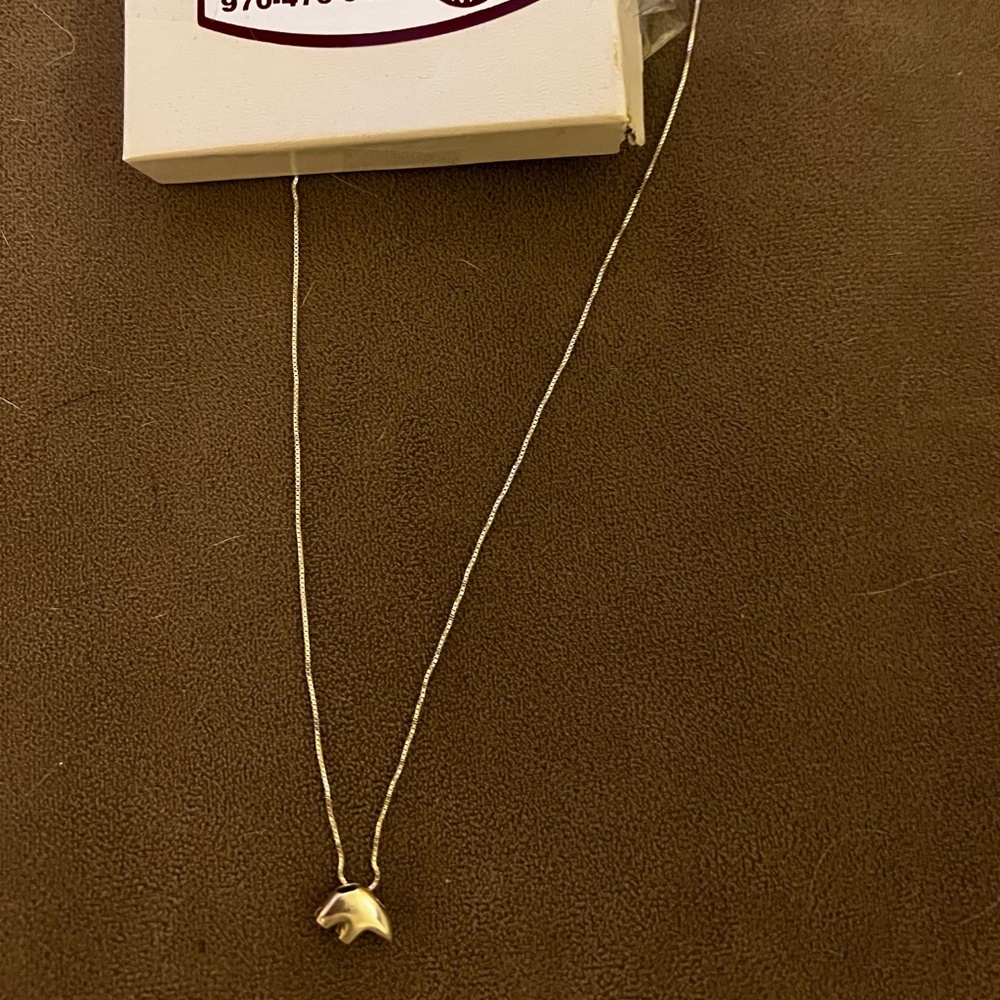 The Golden Bear Silver Bear Necklace from Vail, CO